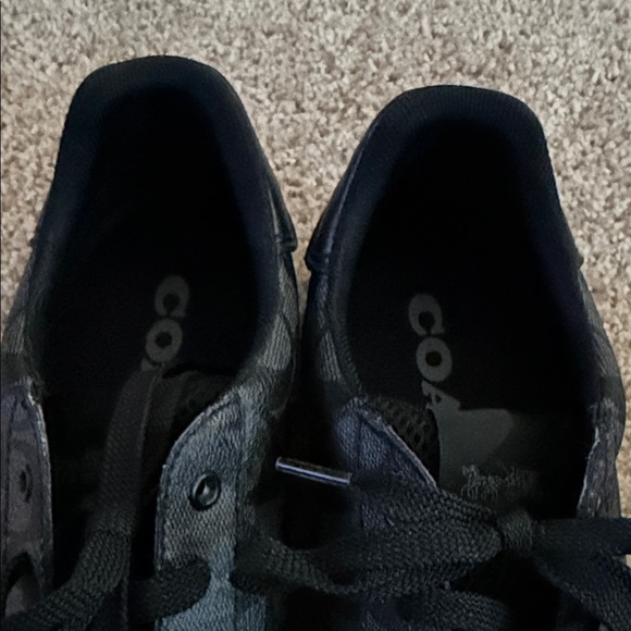 COACH/MENS: Black and Gray Monogram Sneakers - Picture 4 of 5